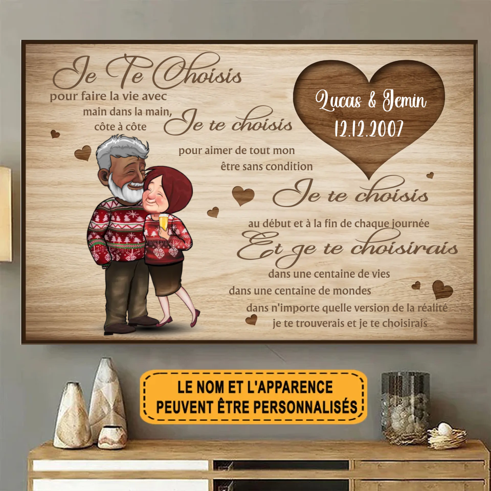 Je Te Choisis Pour Faire La Vie Avec 1 - Personnalisé Enseigne En Métal