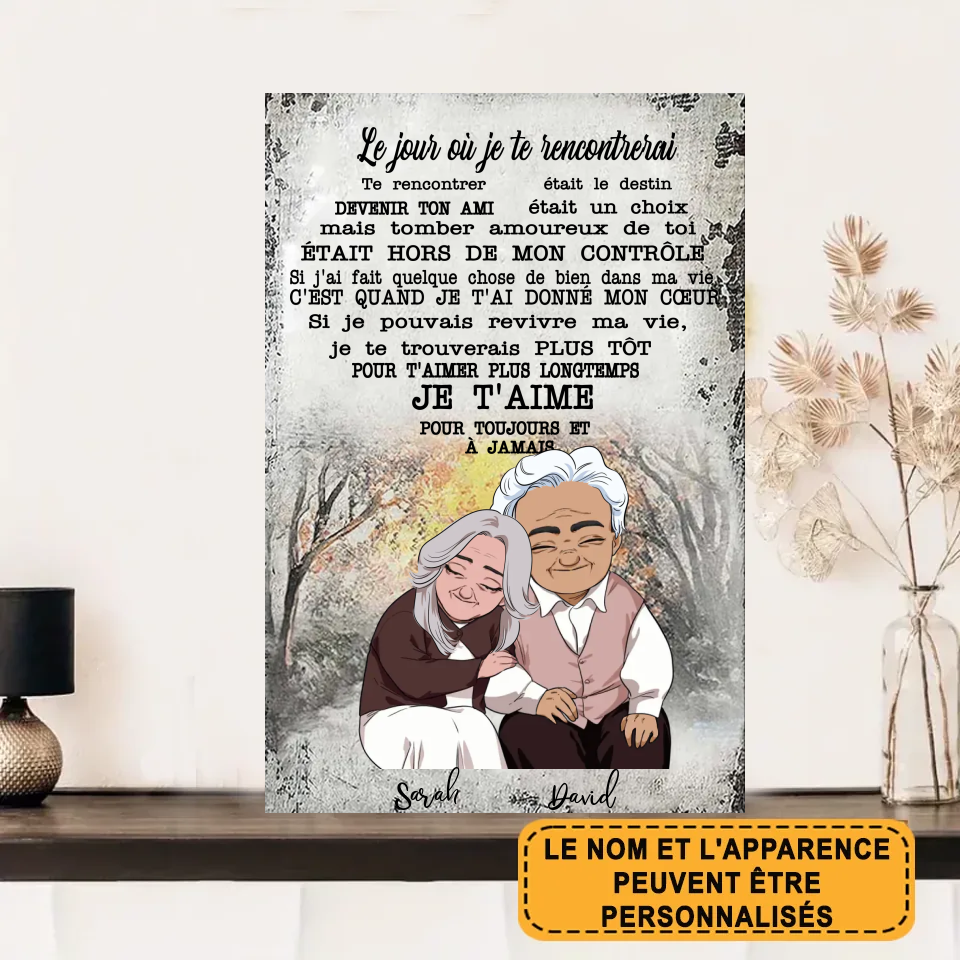 Le Jour Où Je Te Rencontrerai Personnalisé Enseigne En Métal
