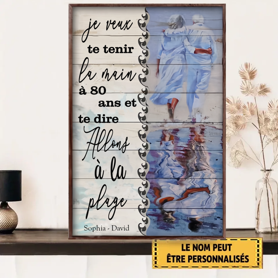 Allons À La Plage 1857 Personnalisé Enseigne En Métal