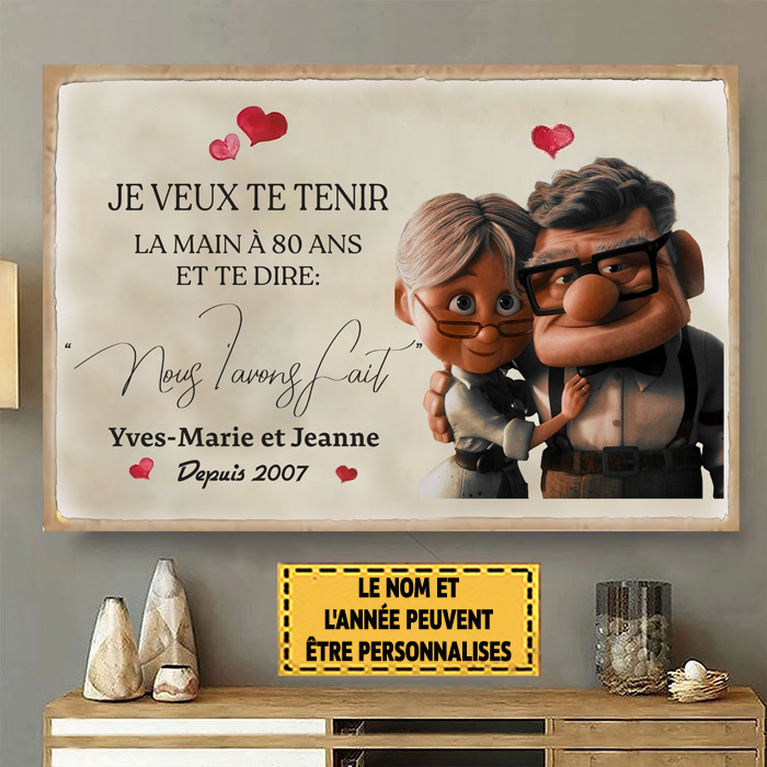 Je Veux Te Tenir La Main À 80 Ans Et Te Dire 80 Enseigne En Métal