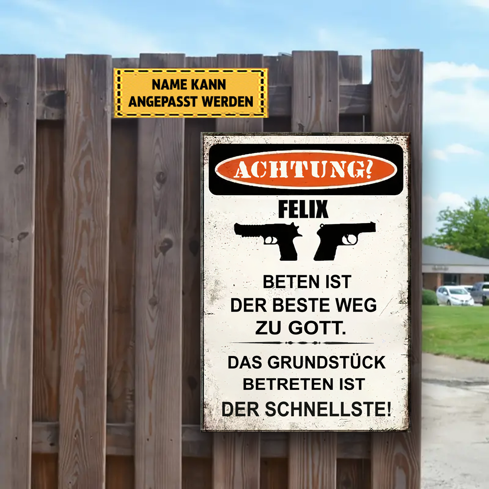 Beten Ist Der Beste Weg Zu Gott Klassisches Metallschild