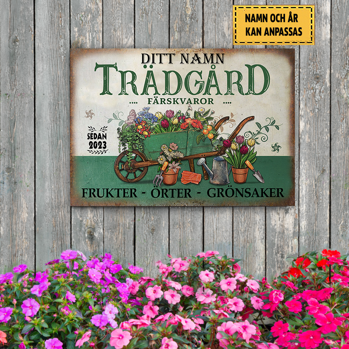 Trädgård Färskvaror Frukter - Örter - Grönsaker Klassisk metallskylt
