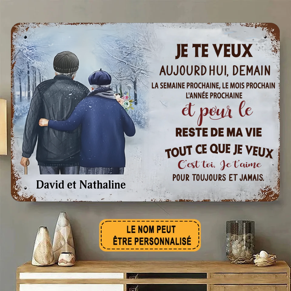 C’est Toi, Je T’aime 1819 Personnalisé Enseigne En Métal