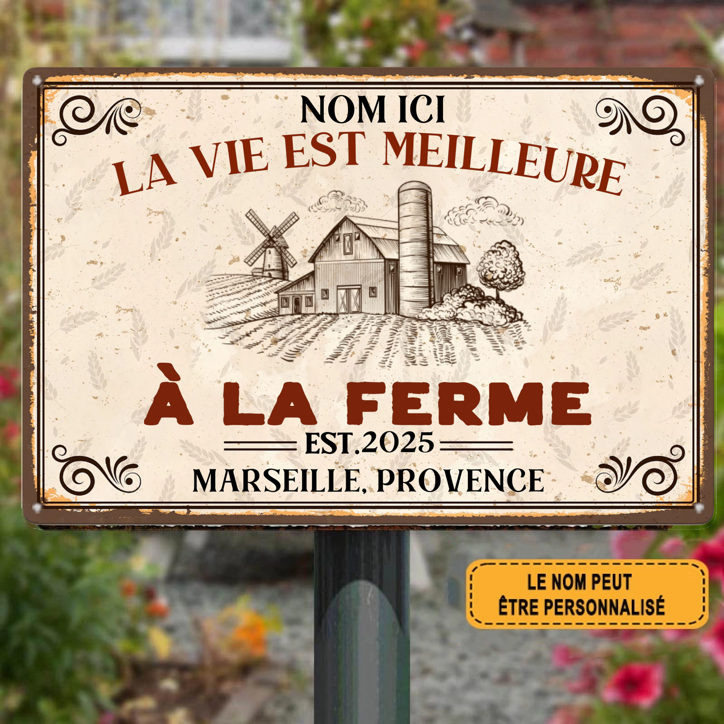 La Vie Est Meilleure 1985 Personnalisé Enseigne En Métal