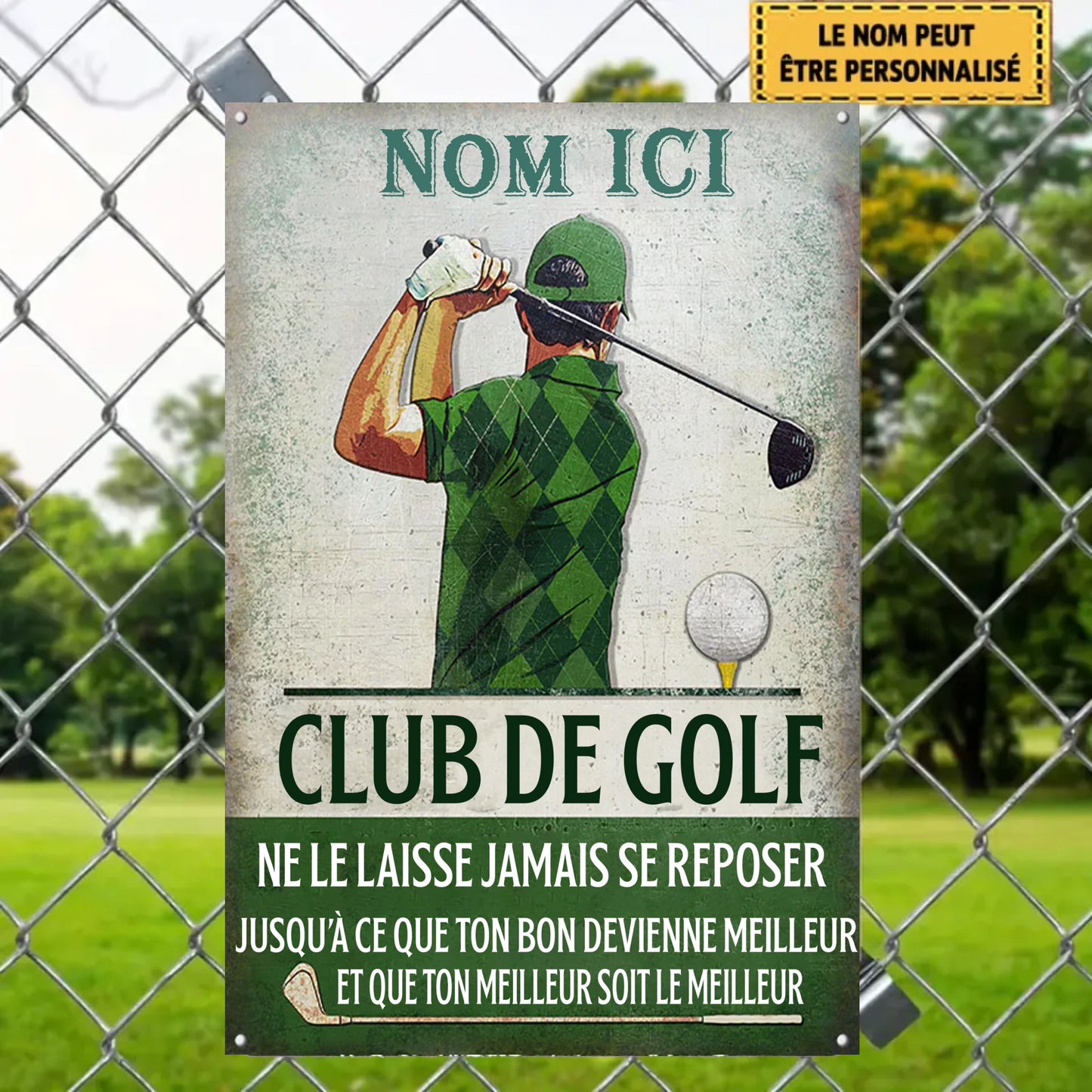 Club De Golf 2004 Personnalisé Enseigne En Métal