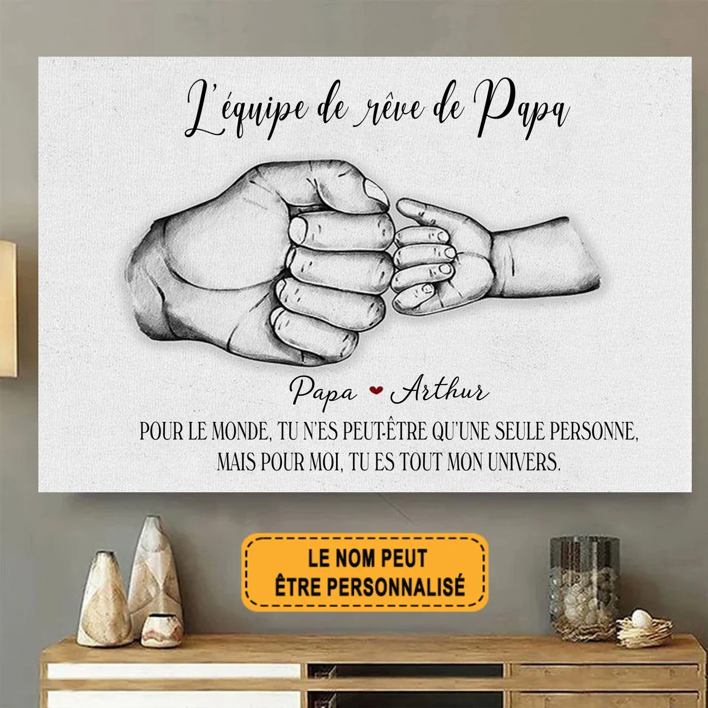 L’équipe De Rêve De Papa 2015 Personnalisé Enseigne En Métal