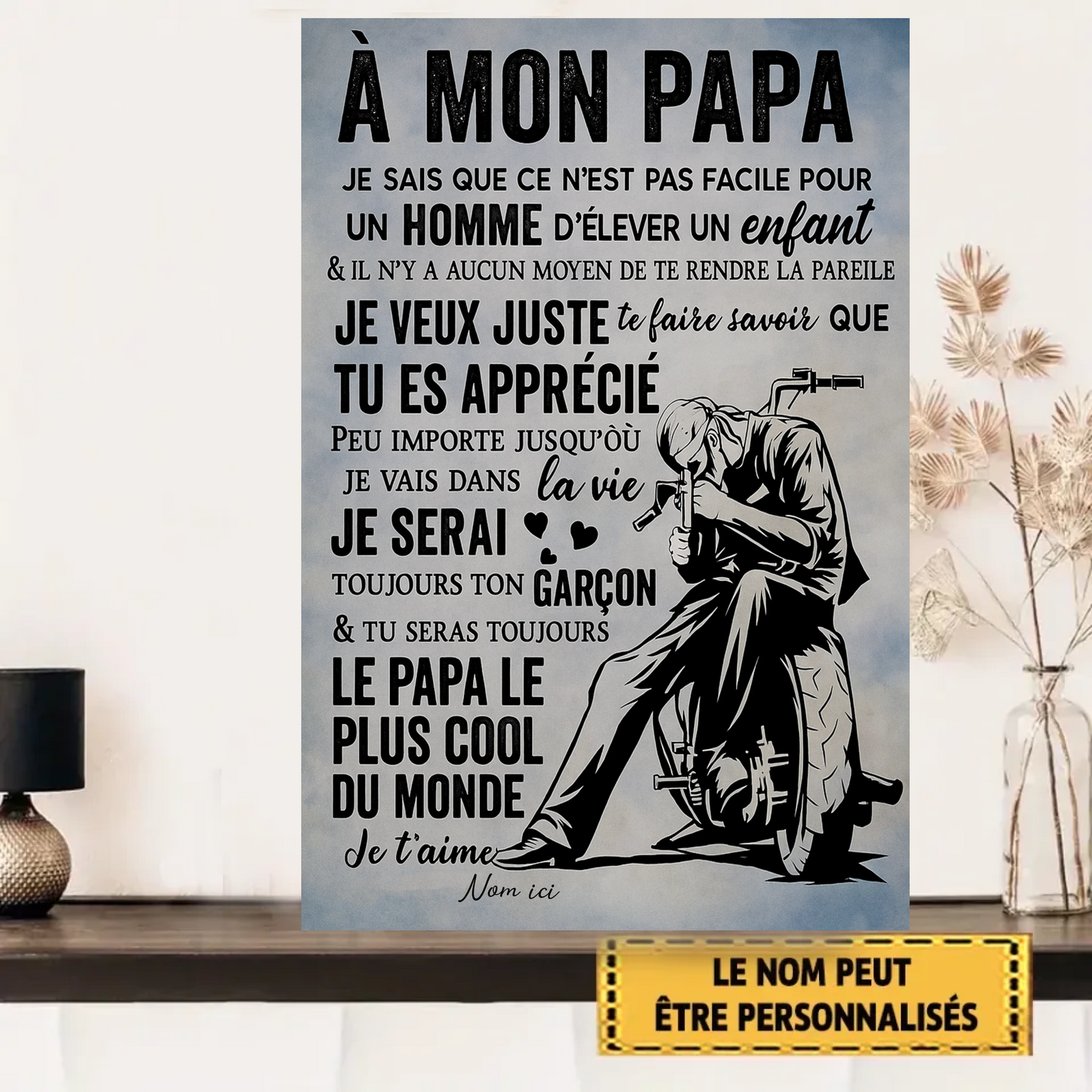 A Mon Papa 2023 Personnalisé Enseigne En Métal