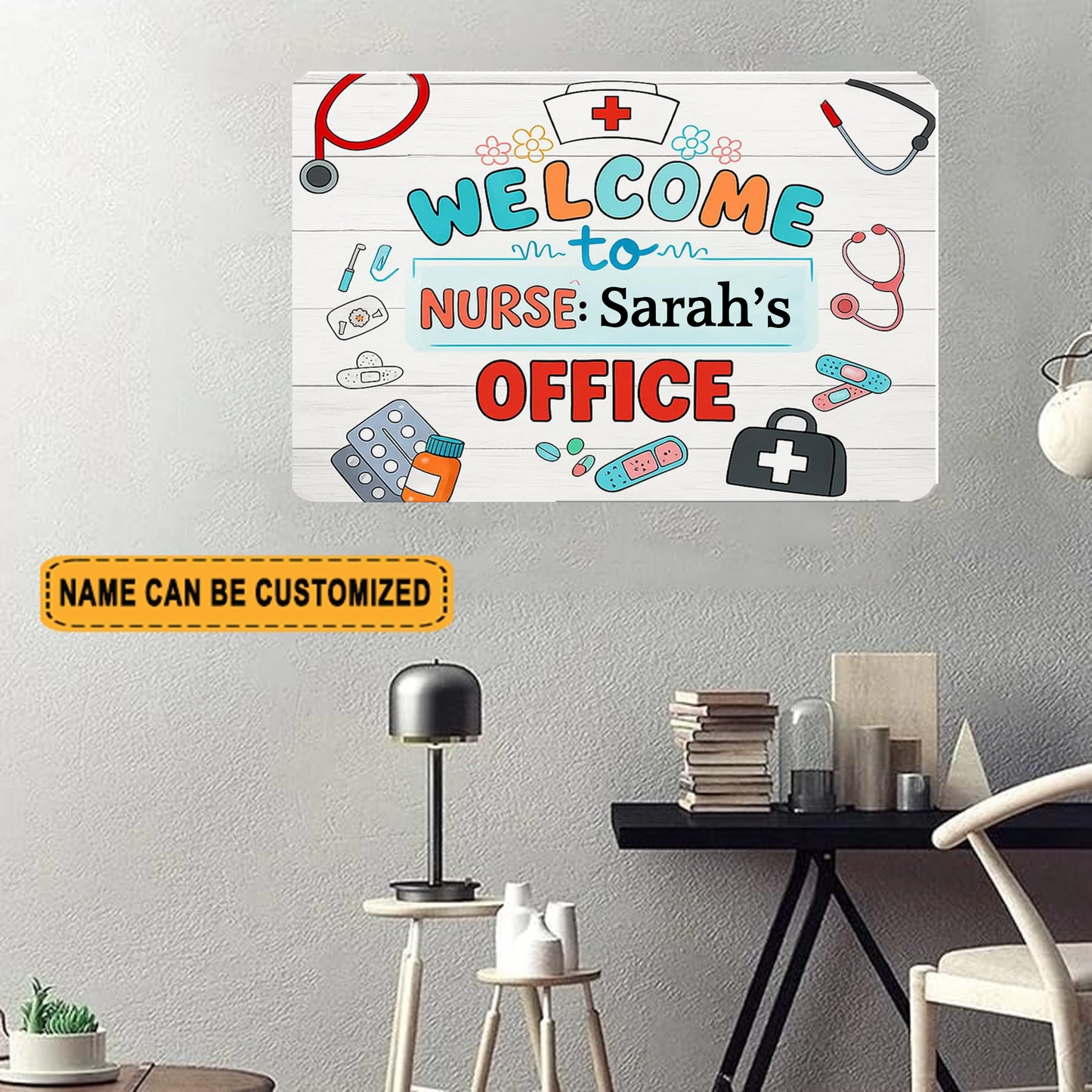 Welcome to Nurse Office 2025 Personnalisé Enseigne En Métal