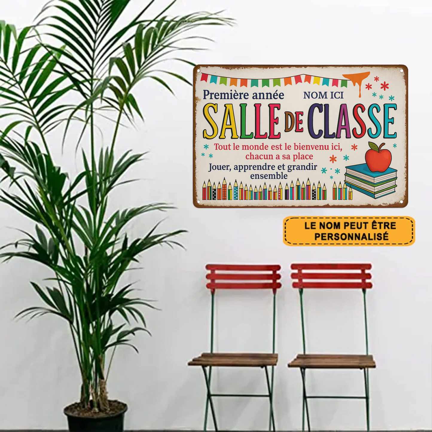 Salle De Classe 2036 Personnalisé Enseigne En Métal