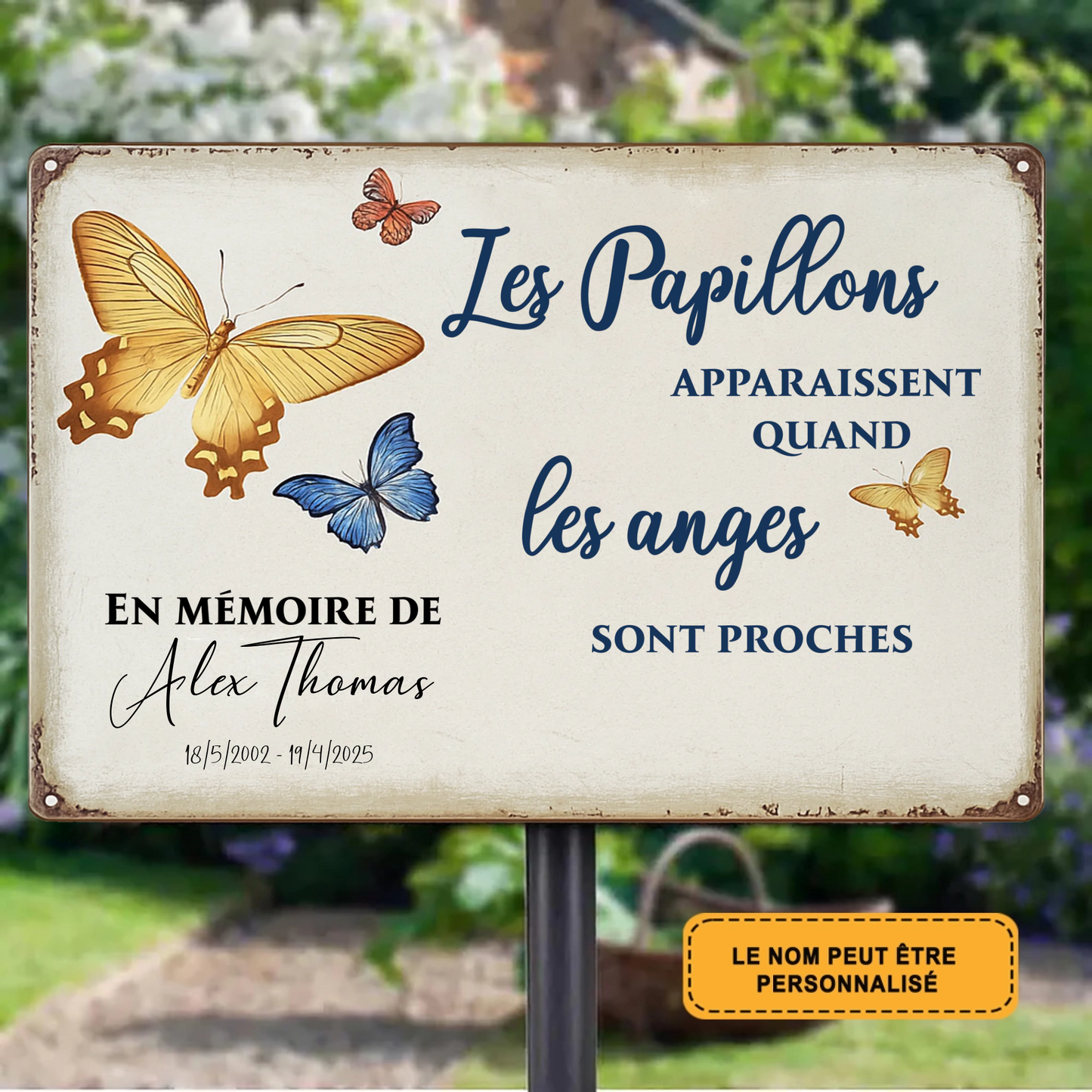 Les Papillons Apparaissent Quand 2046 Personnalisé Enseigne En Métal