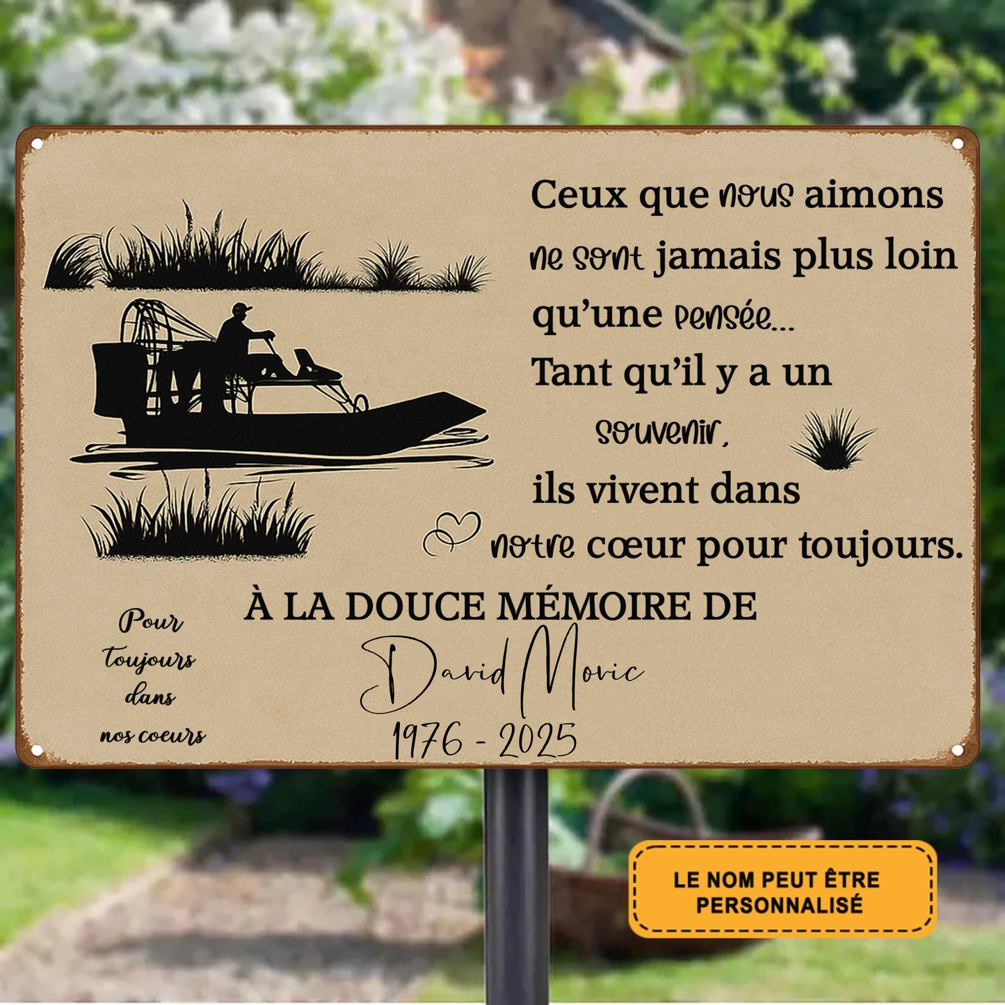 Pour Toujours Dans Nos Cœurs 2048 Personnalisé Enseigne En Métal