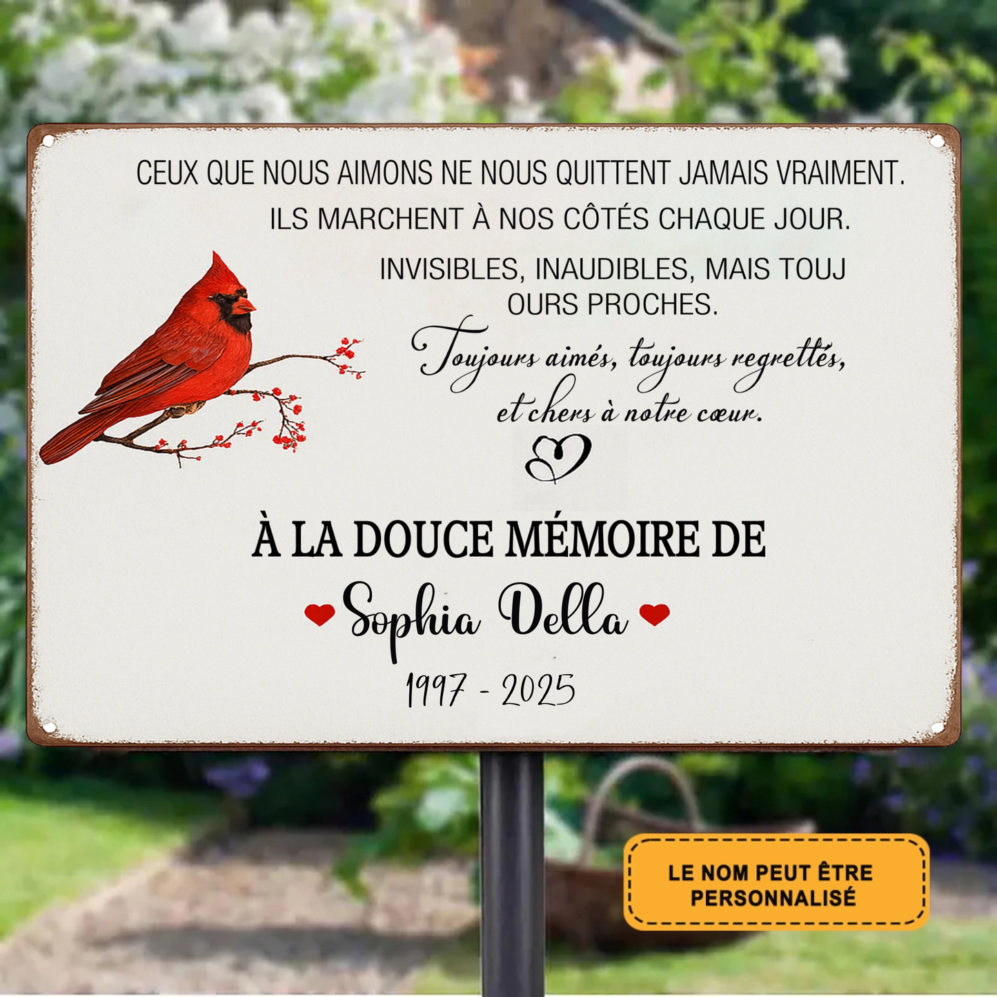 Ils Marchent à Nos Côtés Chaque Jour 2051 Personnalisé Enseigne En Métal