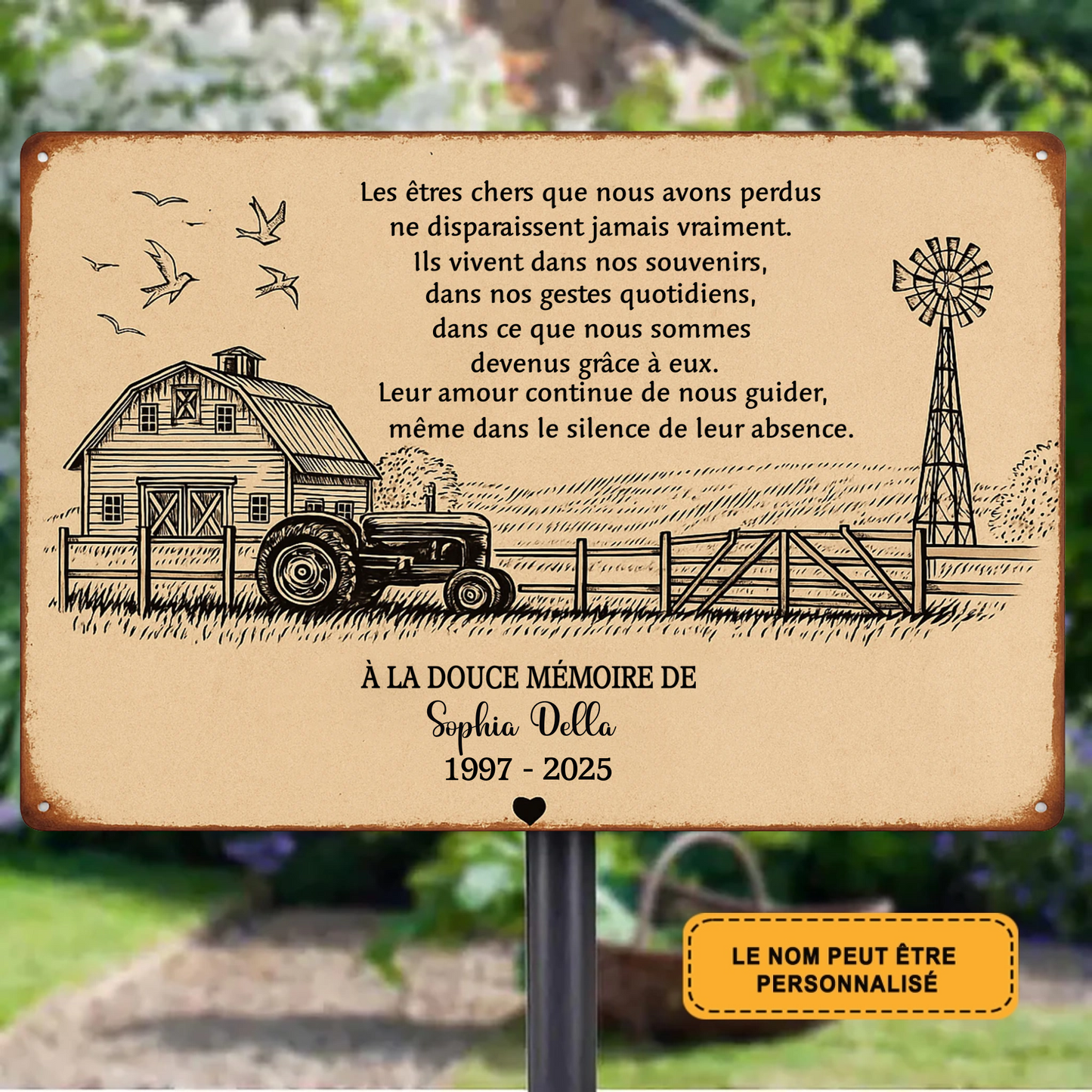 Leur Amour Continue De Nous Guider 2059 Personnalisé Enseigne En Métal