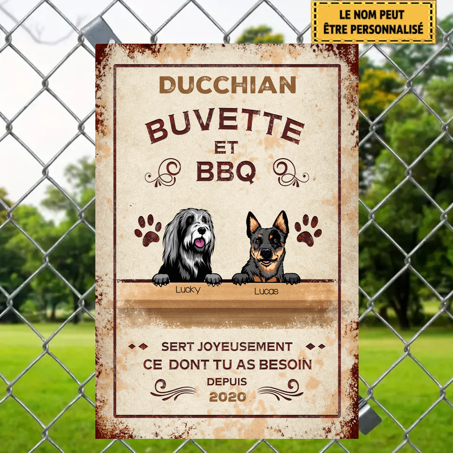 Sert Joyeusement 2081 Personnalisé Enseigne En Métal