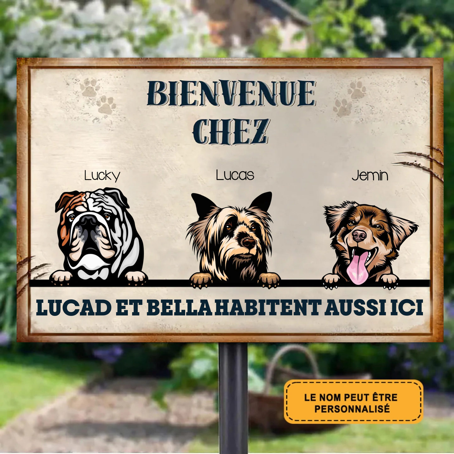 Bienvenue Chez 2082 Personnalisé Enseigne En Métal