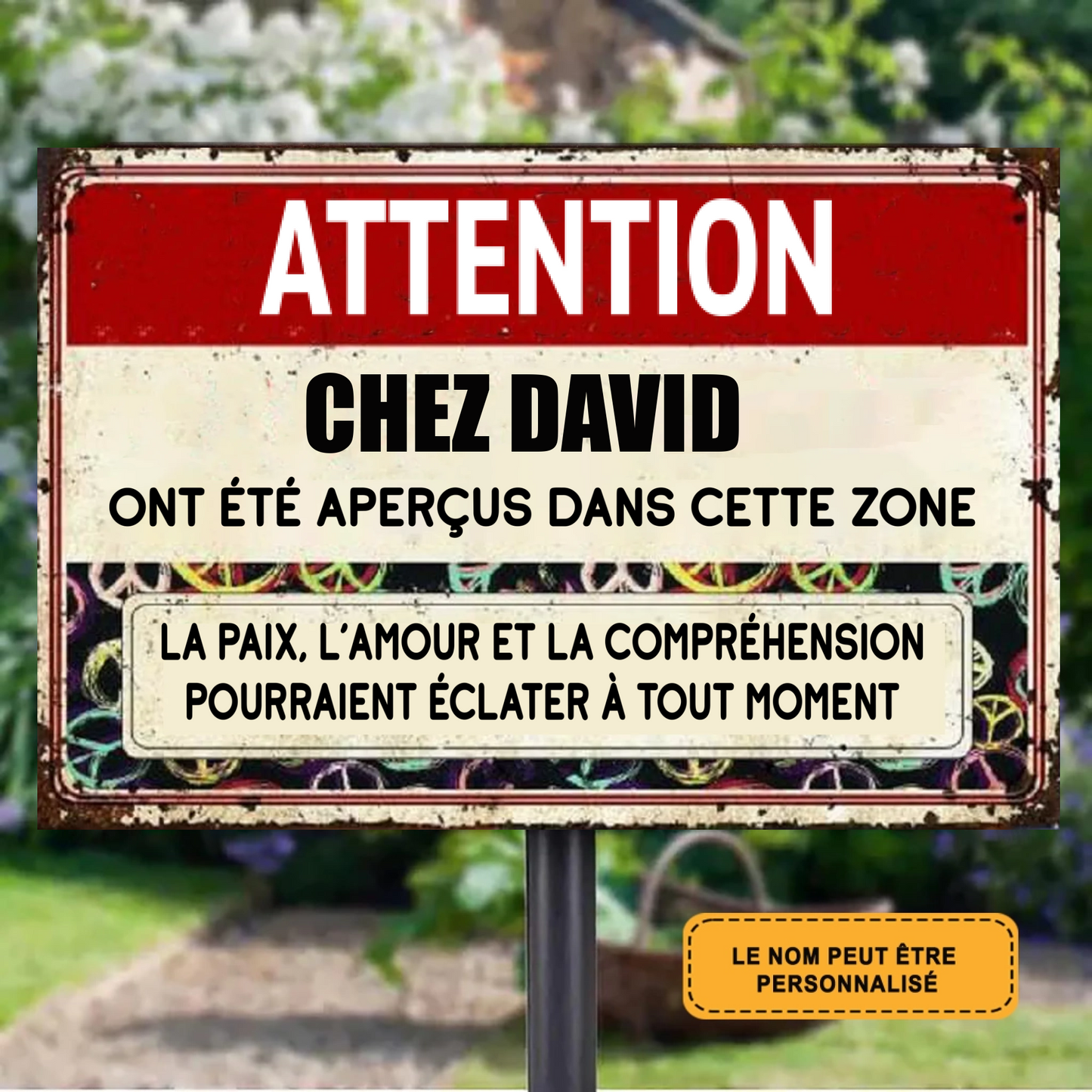 Vos Propres Risques Personnalisé Enseigne En Métal