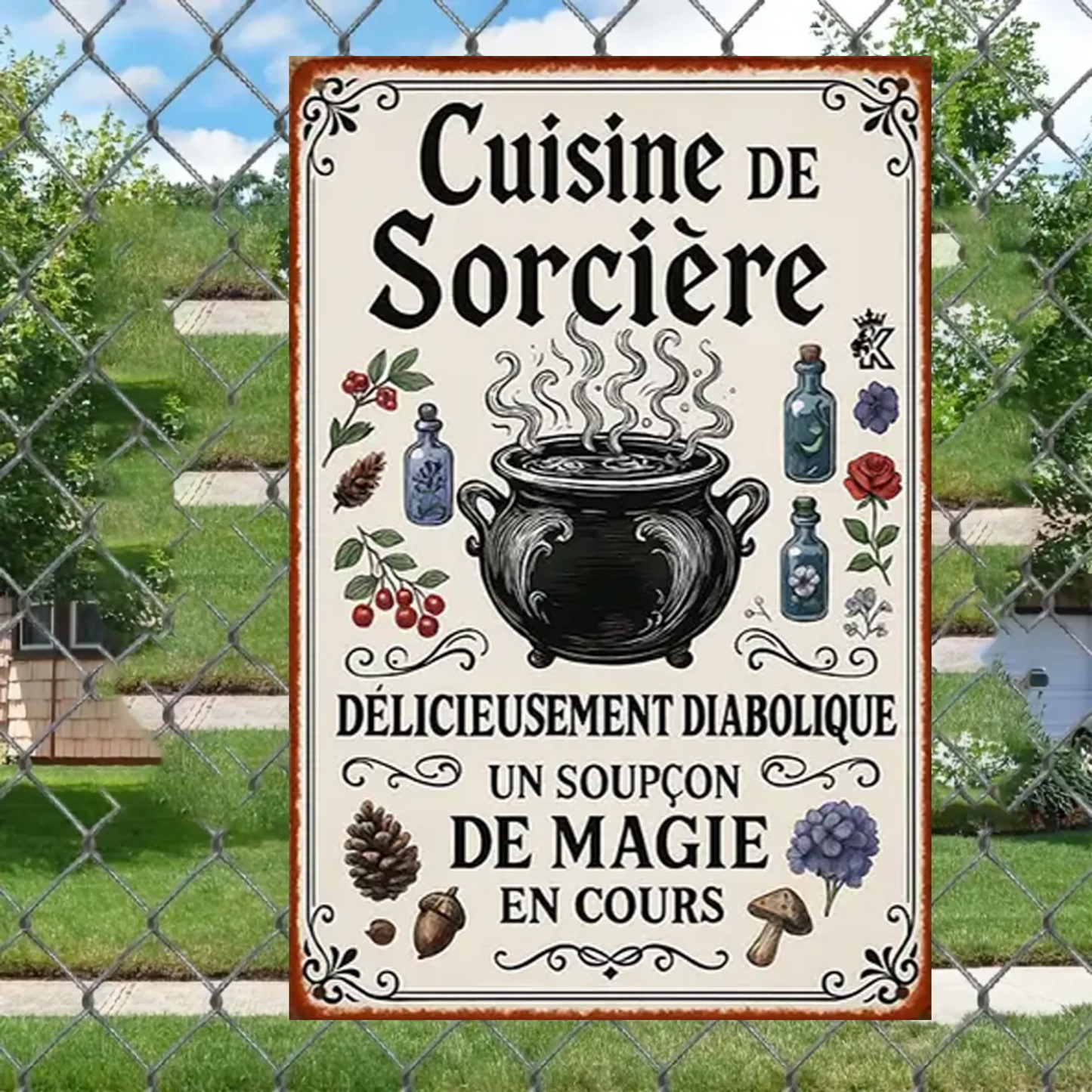 Cuisine De Sorcière 2146 Personnalisé Enseigne En Métal