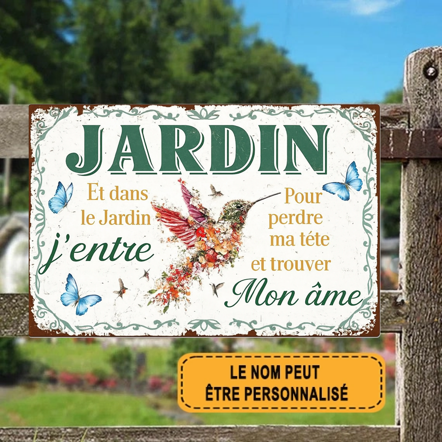 Et Dans Le Jardin J’entre 2149 Personnalisé Enseigne En Métal