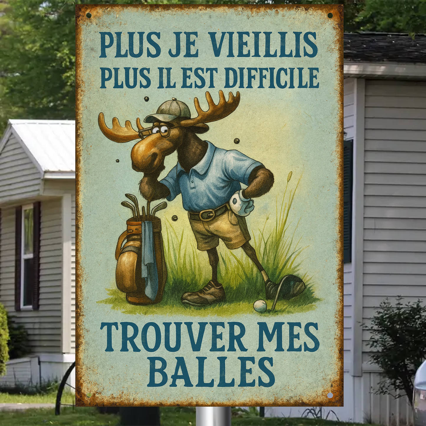 Plus Je Vieillis Plus Il Est Difficile 2170 Personnalisé Enseigne En Métal