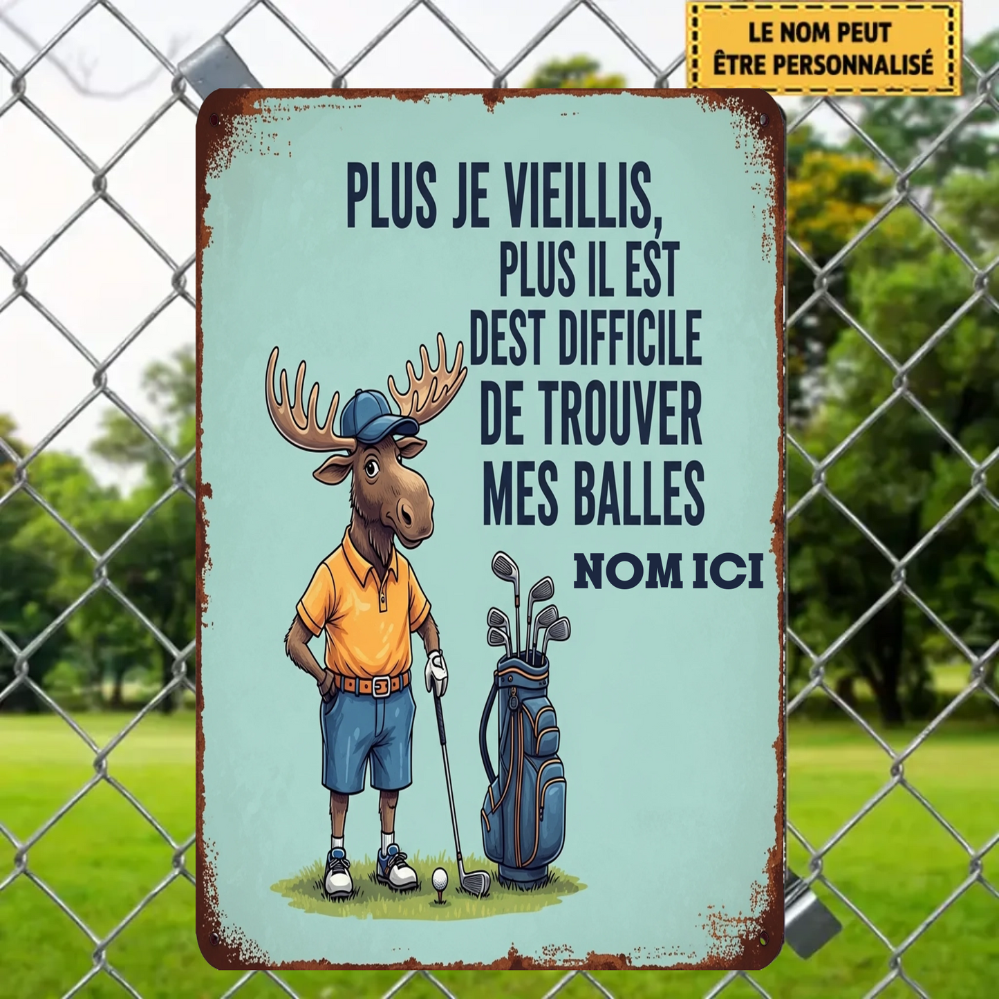 Plus Je Vieillis Plus Il Est Difficile 2171 Personnalisé Enseigne En Métal