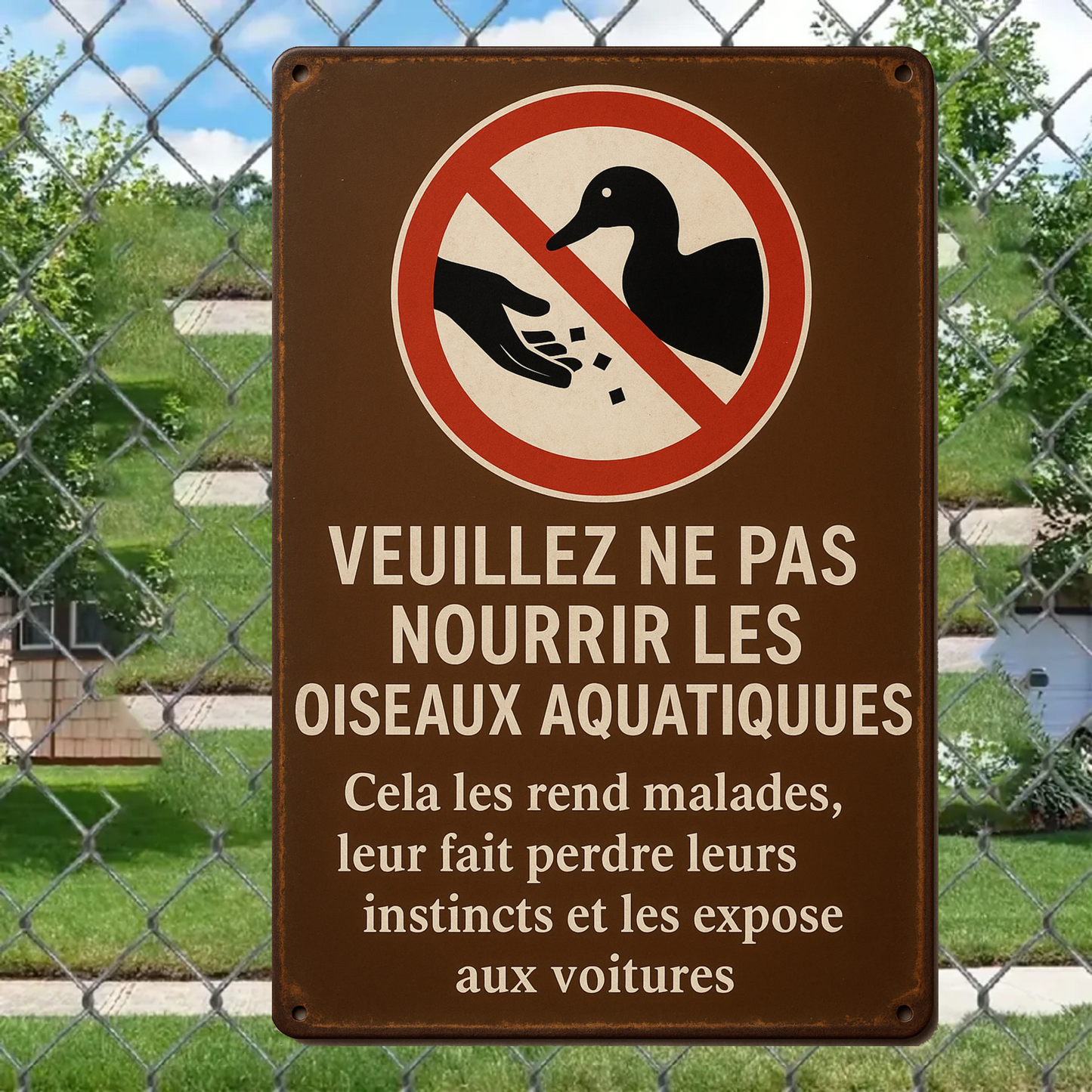 Veuillez Ne Pas Nourrir Les Oiseaux 2189 Personnalisé Enseigne En Métal