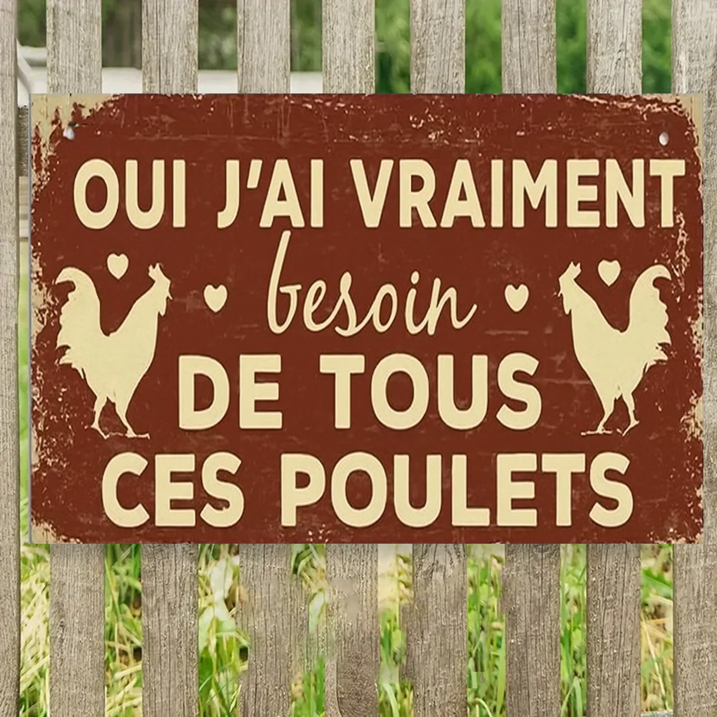 Oui J’ai Vraiment Besoin 2213 Personnalisé Enseigne En Métal