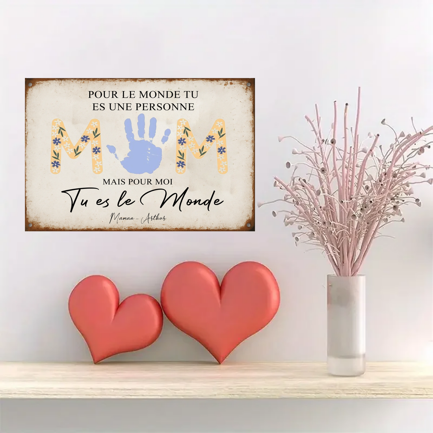 Tu Es Le Monde 1980 Personnalisé Enseigne En Métal