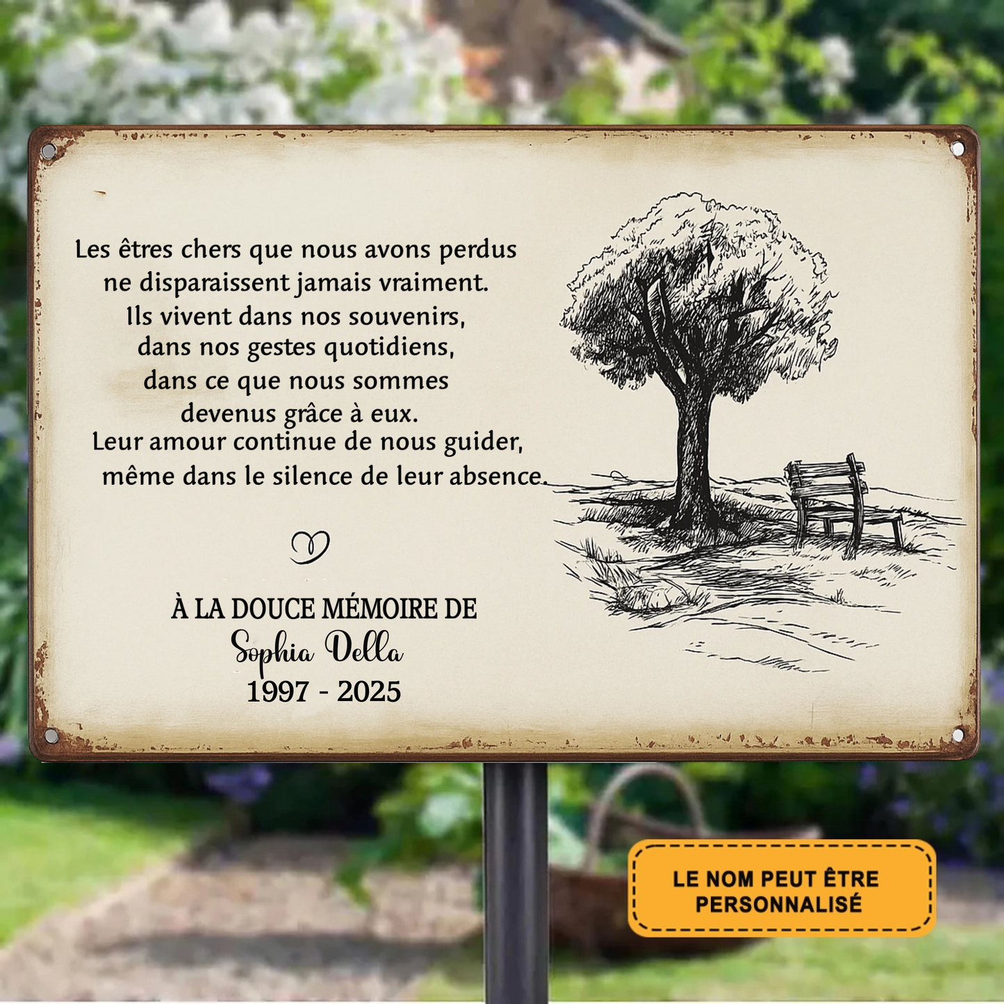 Leur Amour Continue De Nous Guider 2060 Personnalisé Enseigne En Métal