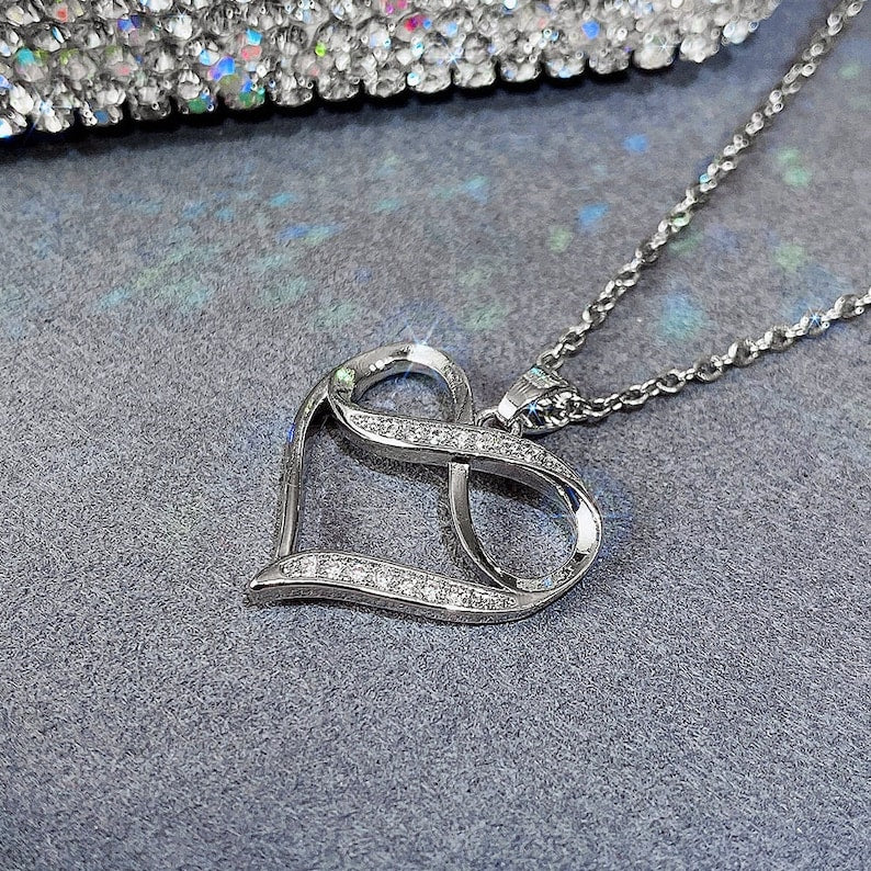 Parure Collier Boucles Oreilles Infini en Argent