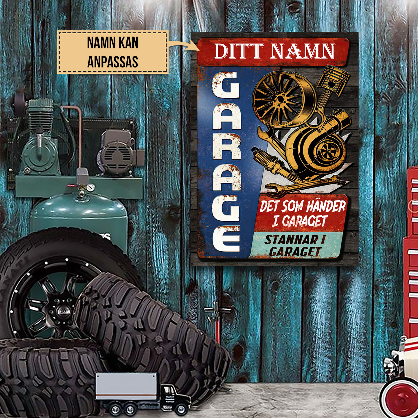 Bilmekaniker Garage - Klassisk metallskylt