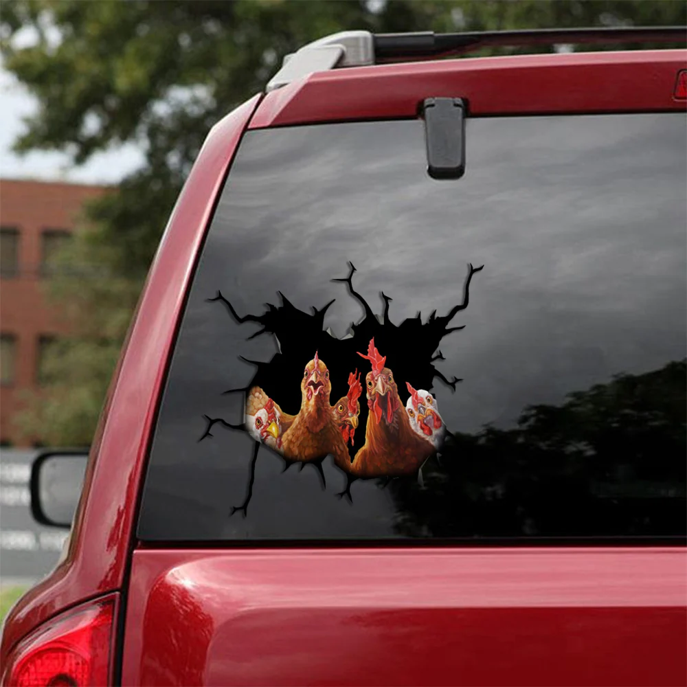 Chicken Crack Decal For Car Window Likeable Sunflower Decal Best Gifts For Men 2023
