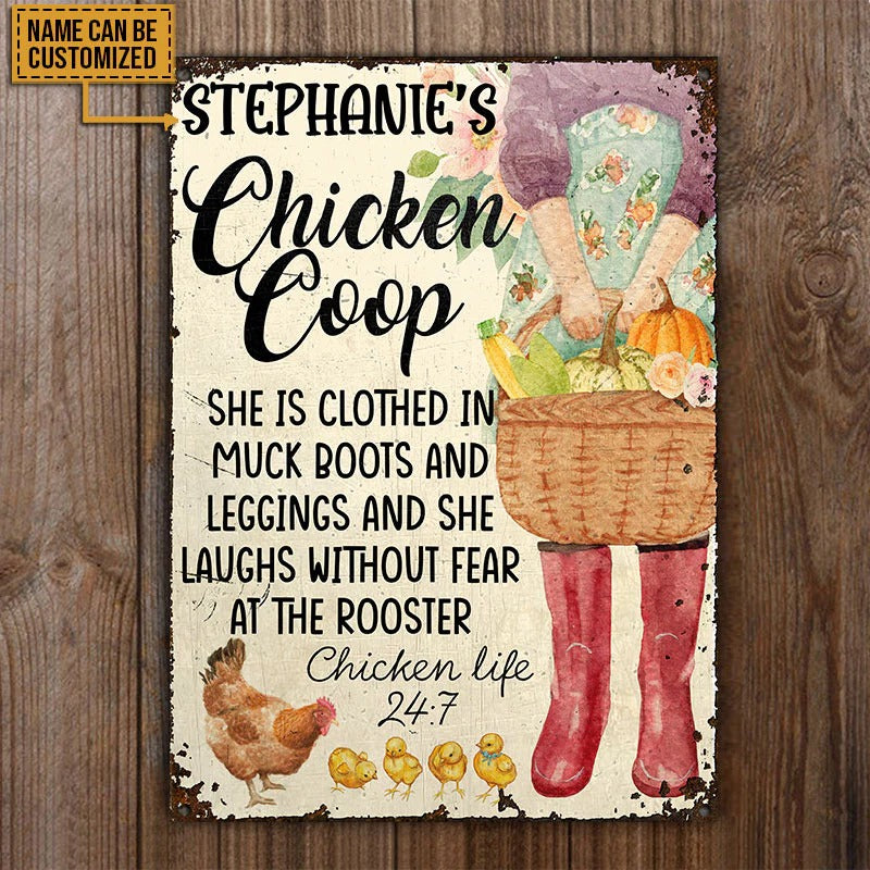 Chicken She Clothed Custom Classic Metal Signs