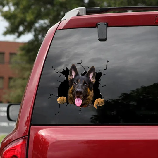 Funny German Shepherd Dog Decals For Windows Humor Custom Decal Stickers Anniversary Gifts For Him