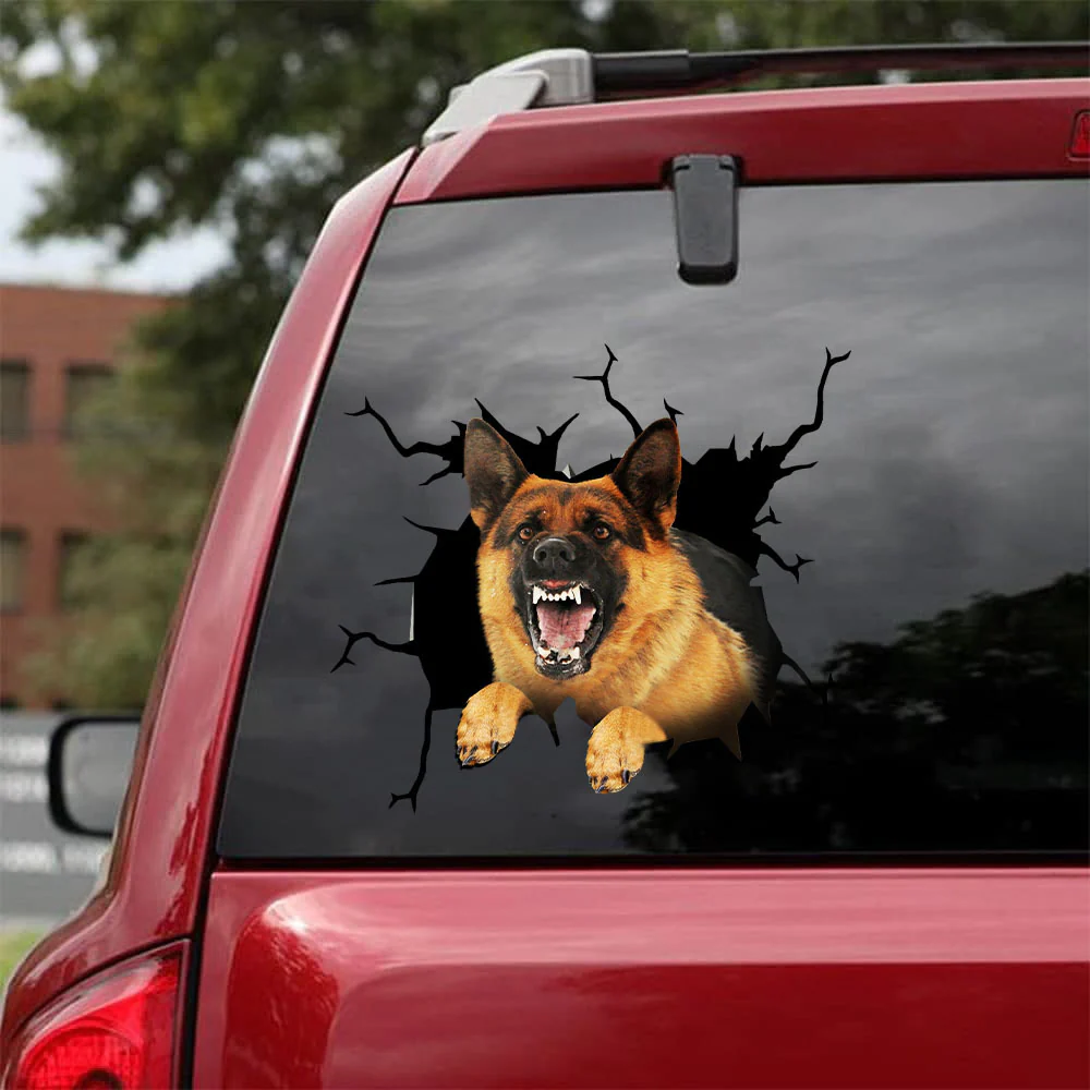 German Shepherd Crack Dad Decal Likeable Avery Sticker Paper Gift Ideas For Boyfriend