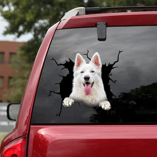 German Shepherd Crack Sticker Album Super Cute Car Window Stickers Gift Delivery