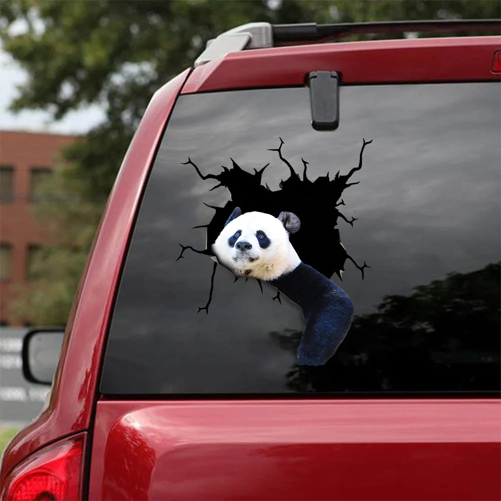Giant Panda Crack Decal Sticker Car Kawaii Sticker Mothers Day Presents