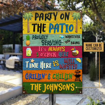 Patio Metal Signs