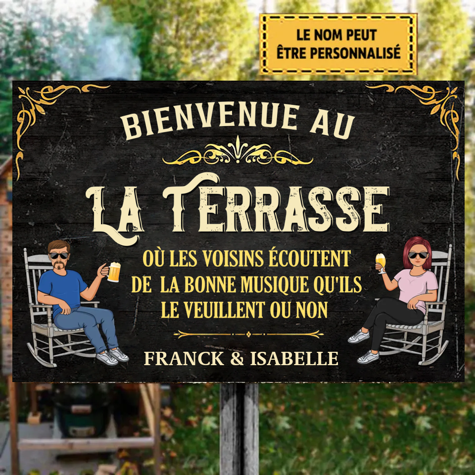 Welcome to the Terrace 3 Personalized Metal Sign