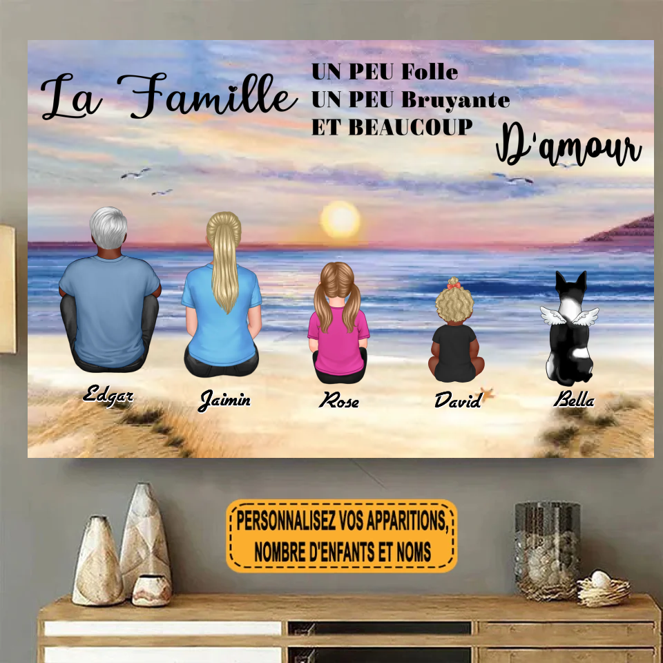 La Famille Un Peu Folle Un Peu Bruyante Et Beaucoup D'Amour 102 Plaque Métal