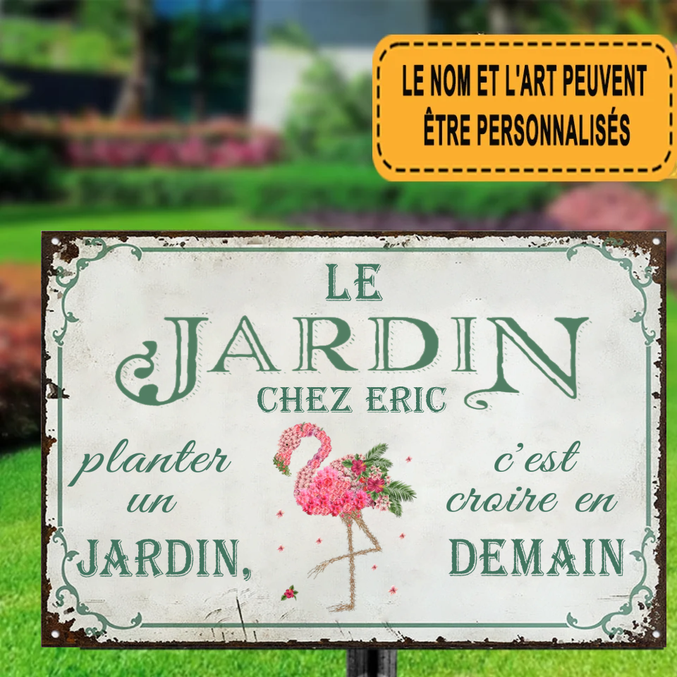 Le Jardin Planter Un Jardin, C'est Croire En Demain Enseigne En Métal