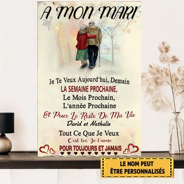 I Want You Today, Tomorrow 5 Custom Metal Sign