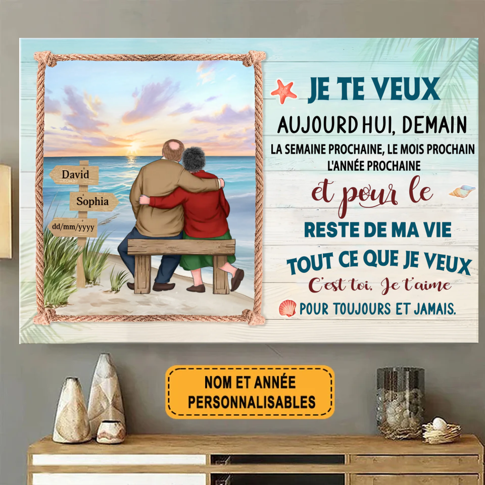 Je Veux Te Tenir 1806 Plaque Métal Personnalisée