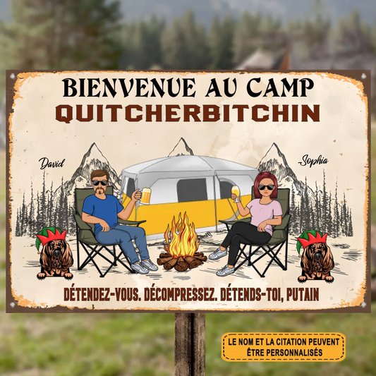 Détendez Vous Décompressez Détends Toi Putain Personnalisé Enseigne En Métal