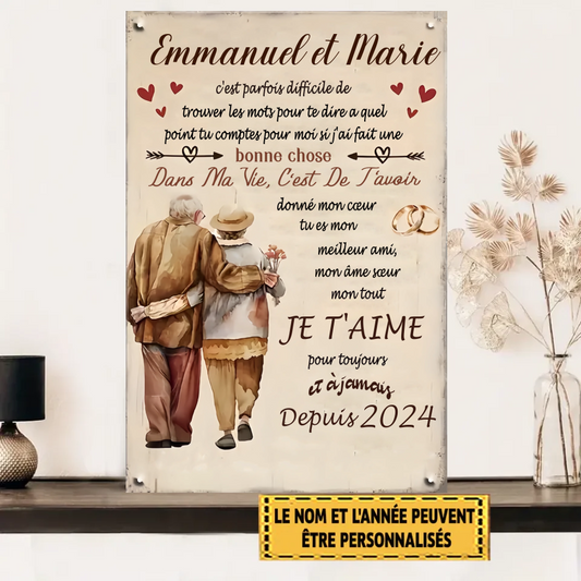 Mon Âme Sœur Mon Tout Personnalisé Enseigne En Métal