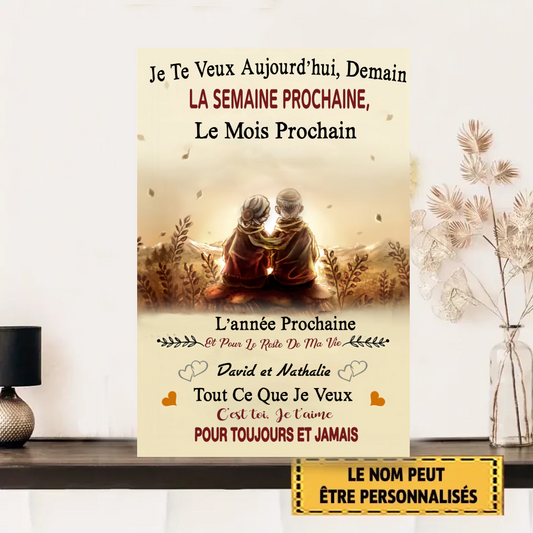 Je Te Veux Aujourd'hui, Demain 1831 Personnalisé Enseigne En Métal