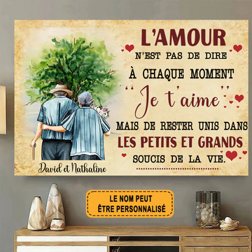L'amour N'est Pas De Dire Personnalisé Enseigne En Métal