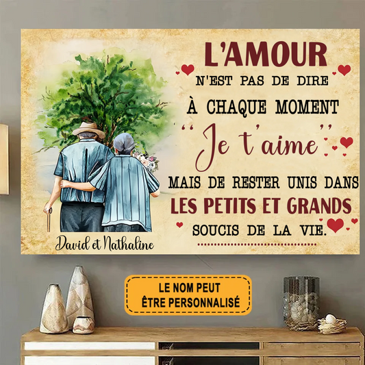 L'amour N'est Pas De Dire Personnalisé Enseigne En Métal