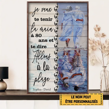 Allons À La Plage 1857 Personnalisé Enseigne En Métal