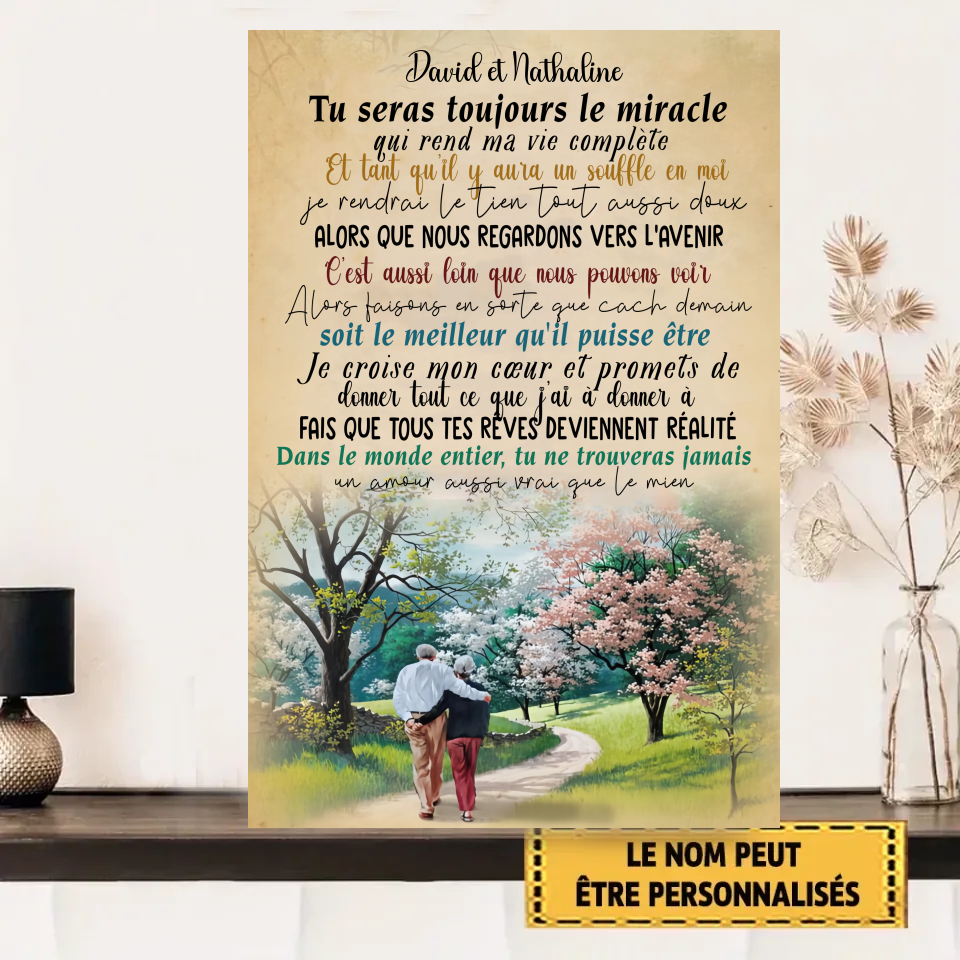 Tu Seras Toujours Le Miracle Enseigne En Métal Personnalisée 1859