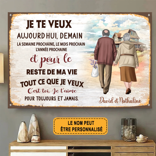 C’est Toi, Je T’aime 1868 Personnalisé Enseigne En Métal